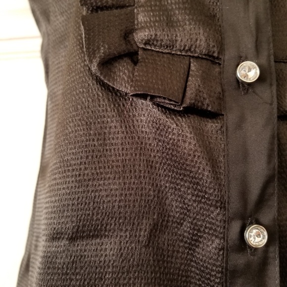 Black Ruffled Blouse - Picture 4 of 5